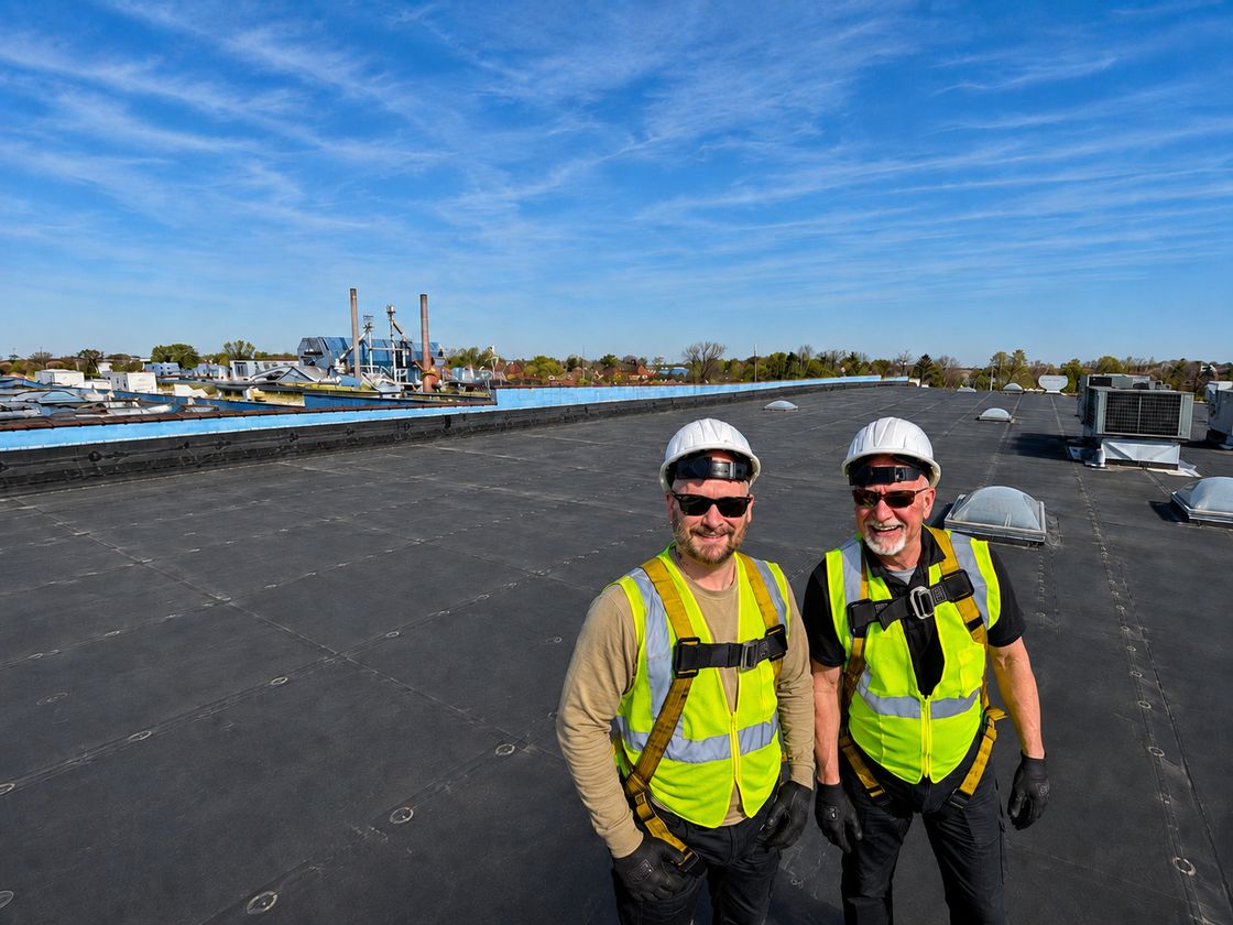 MAX4 founders performing an onsite forensic roof inspection
