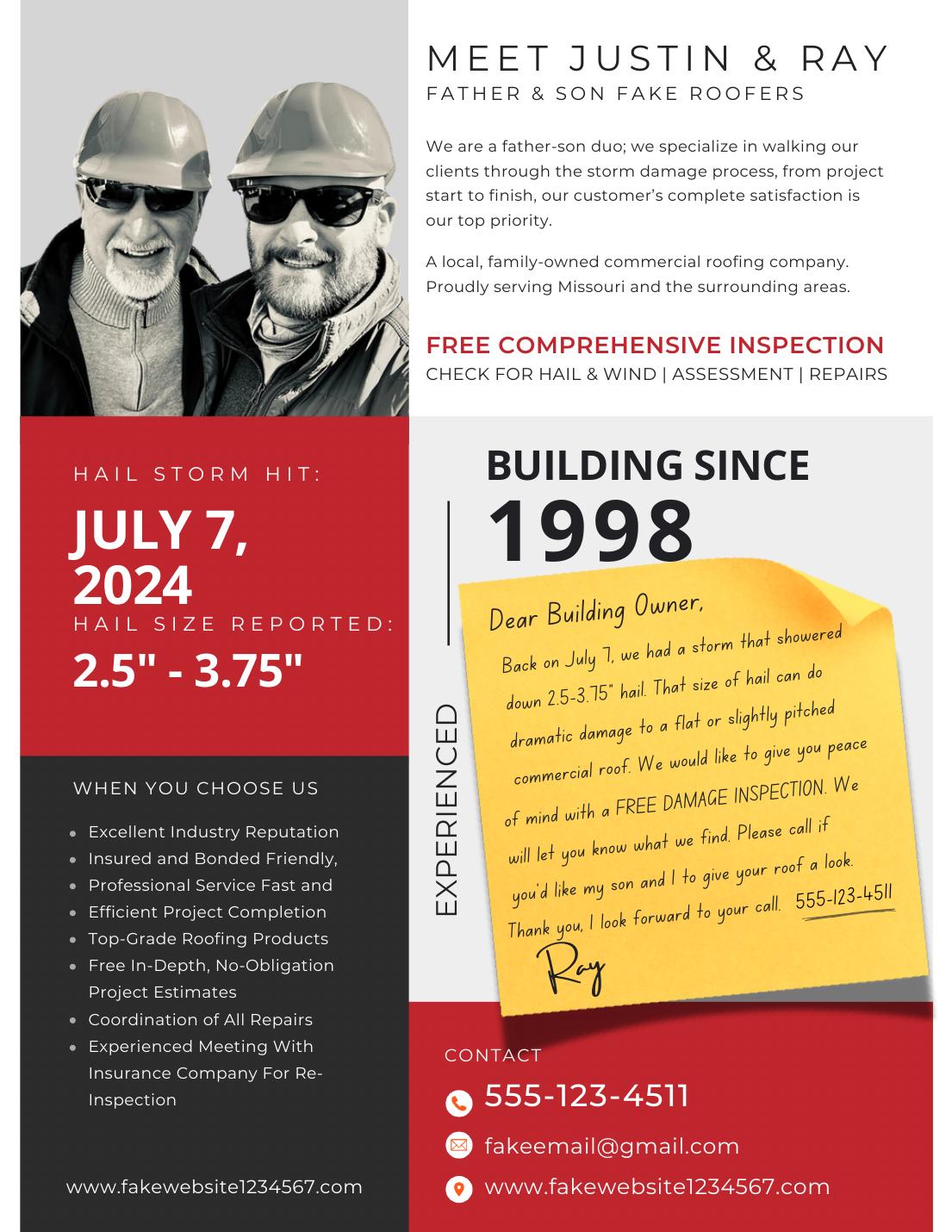 Preview of the MAX4 free-inspection lead generation flyer